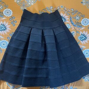 From Anthropology- Girls of Savoy Black textured skirt XS